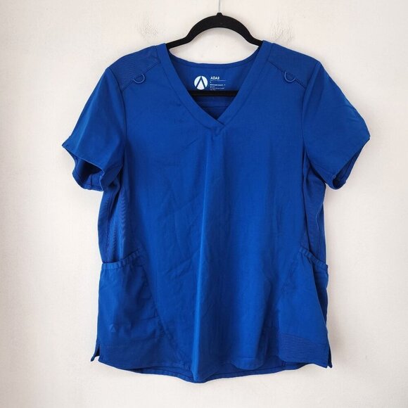 Adar Responsible Collection Blue Scrubs Top Nurse Workwear Women's Size L - Picture 1 of 8